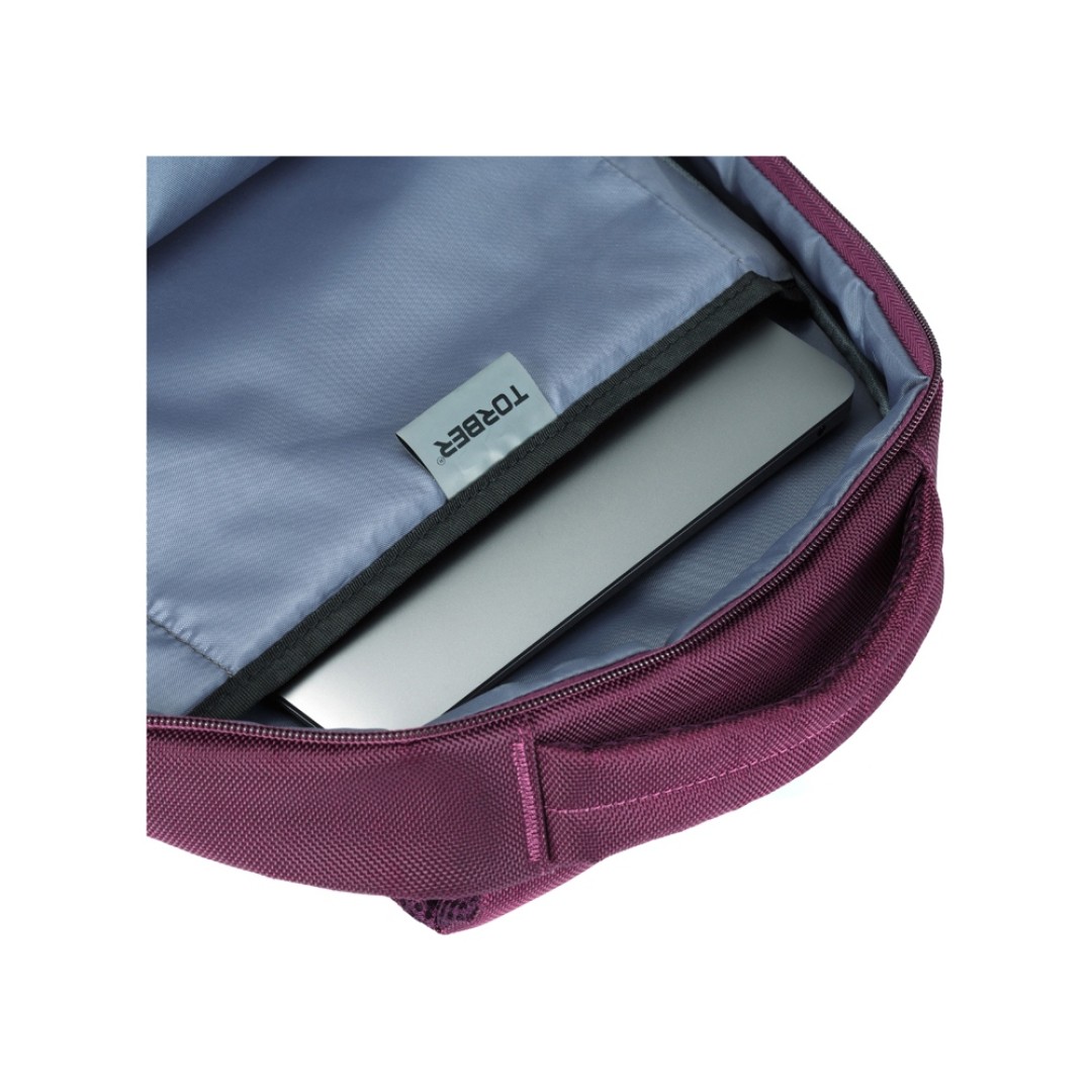 Рюкзак TORBER FORGRAD с отделением для ноутбука 15", пурпурный, полиэстер, 46 х 32 x 13 см