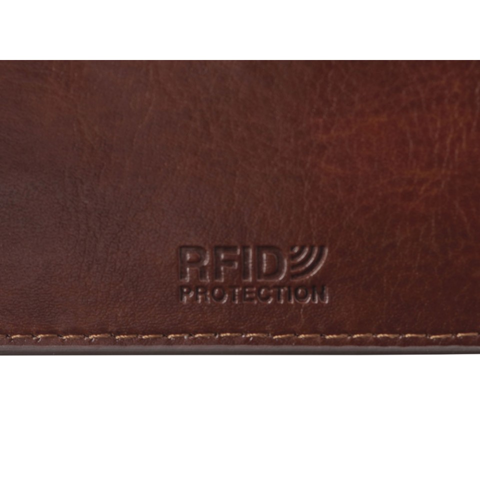 Картхолдер для 6 пластиковых карт с RFID-защитой "Fabrizio", коричневый