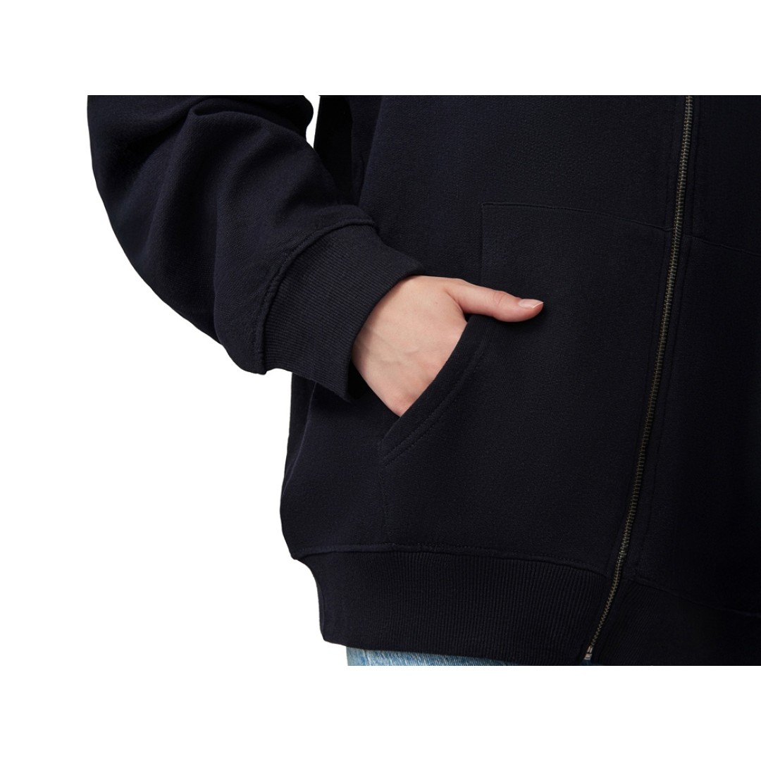 Толстовка оверсайз с капюшоном на молнии «Monaco», темно-синий