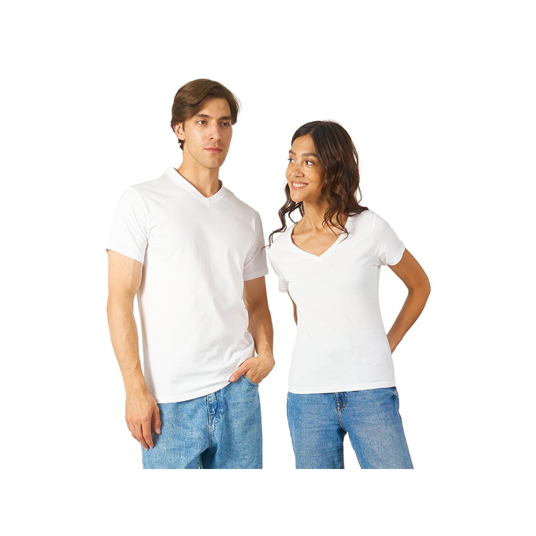 Футболка "Heavy Super Club" женская с V-образным вырезом, белый