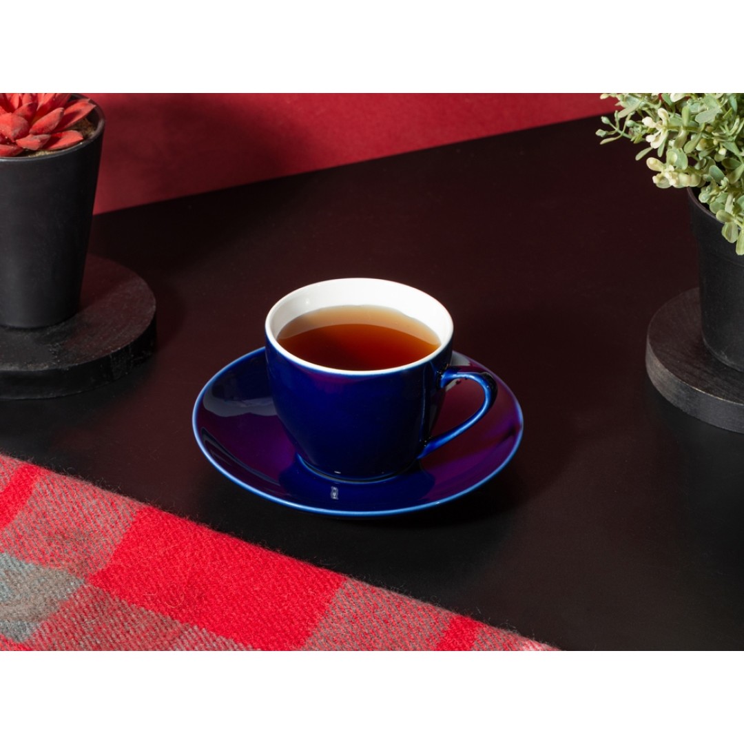 Чайная пара базовой формы Lotos, 250мл, темно-синий