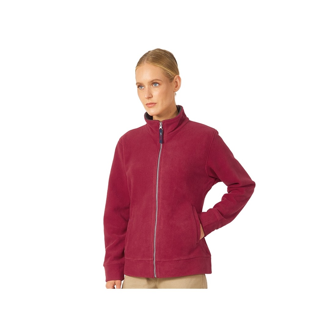 Куртка флисовая "Nashville" женская, красный/пепельно-серый