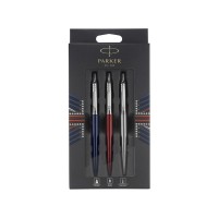 Набор Parker Jotter London Trio: гелевая ручка Red CT + шариковая ручка Blue CT + карандаш Stainless Steel CT