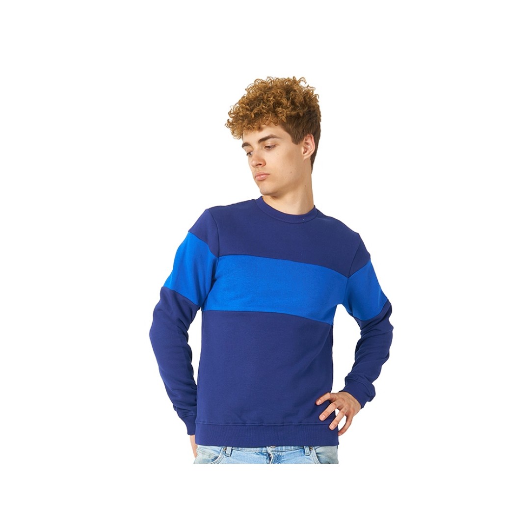 Свитшот блокинг «Edinburgh», нейви/кл.синий, мужской