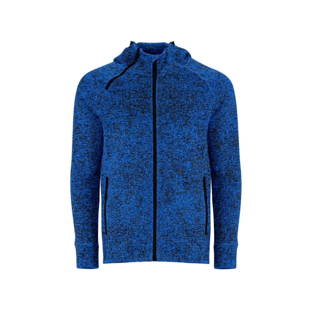 Толстовка на молнии "Everest", меланжевый королевский синий