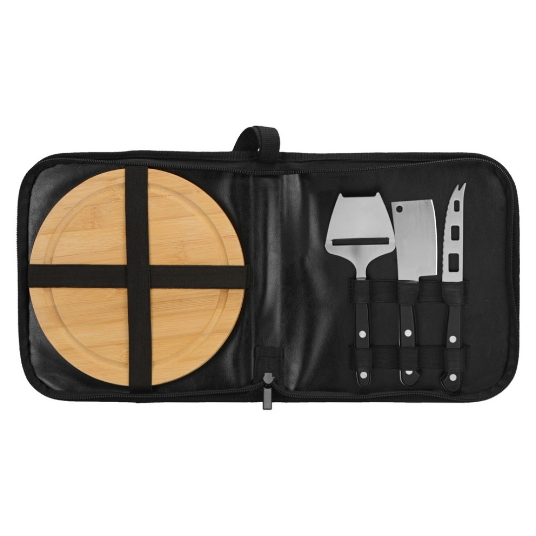 Набор для сыра с приборами "Fabrizio", черный