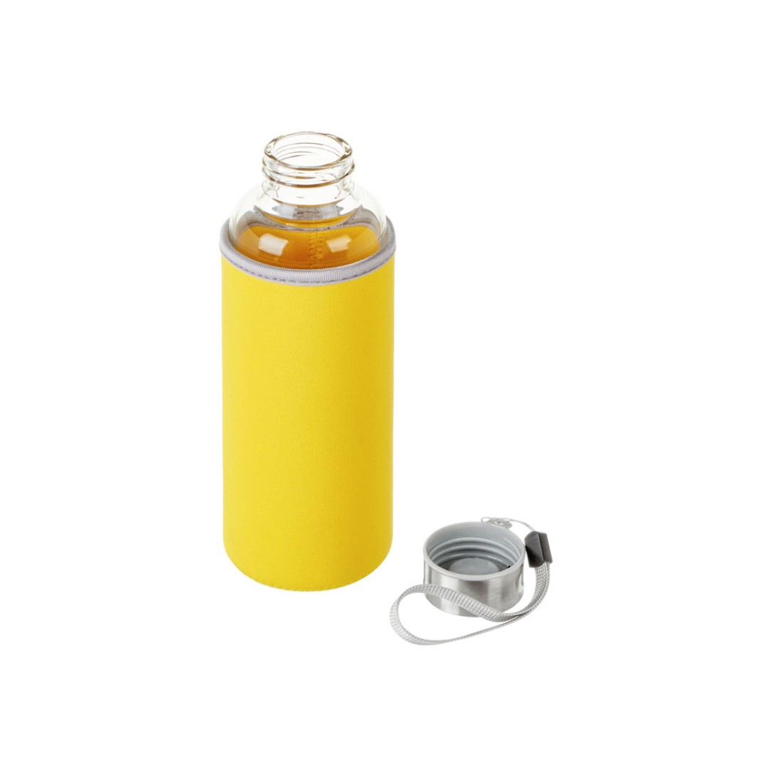 Бутылка для воды "Pure" c чехлом, 420 мл, желтый