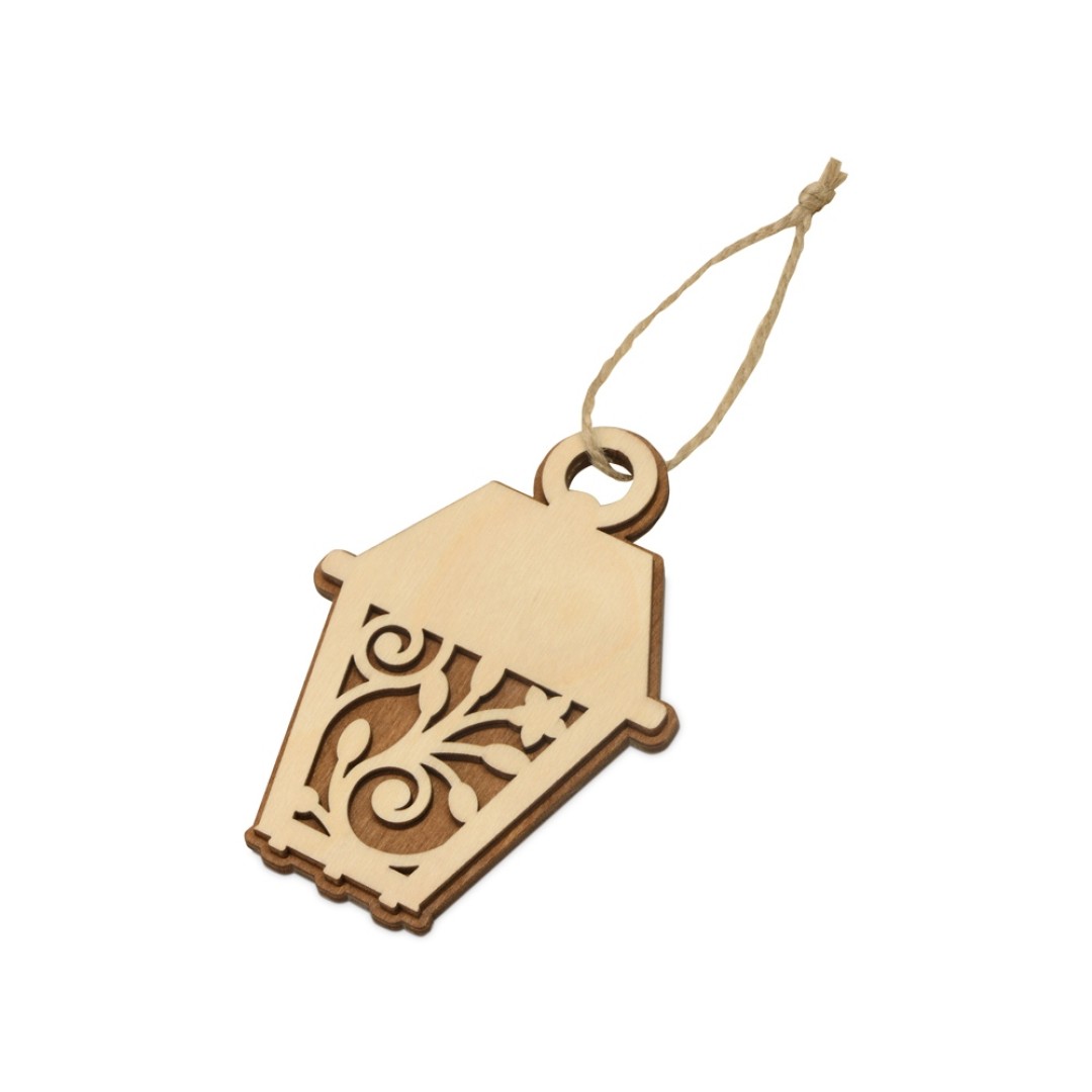 Подвеска деревянная «Новогодний фонарик»