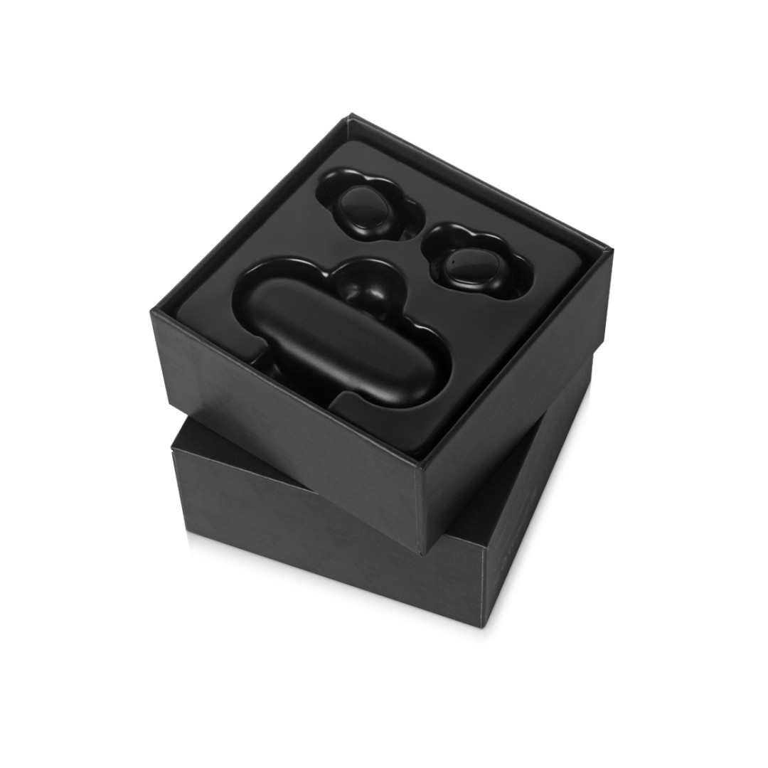 Беспроводные наушники TWS в кейсе Volts. Evolt, черный, пластик