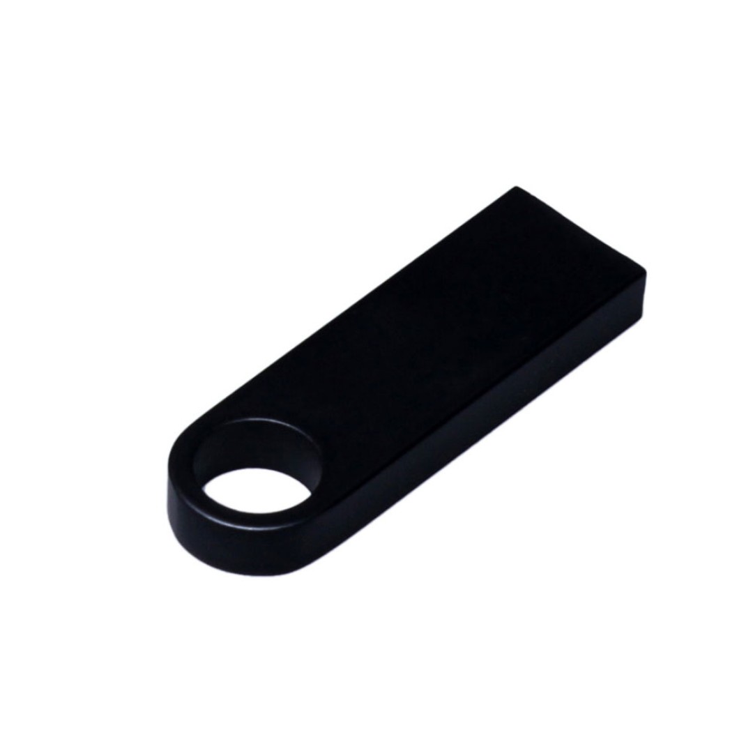 USB 2.0-флешка на 512 Мбайт с мини чипом и круглым отверстием, черный