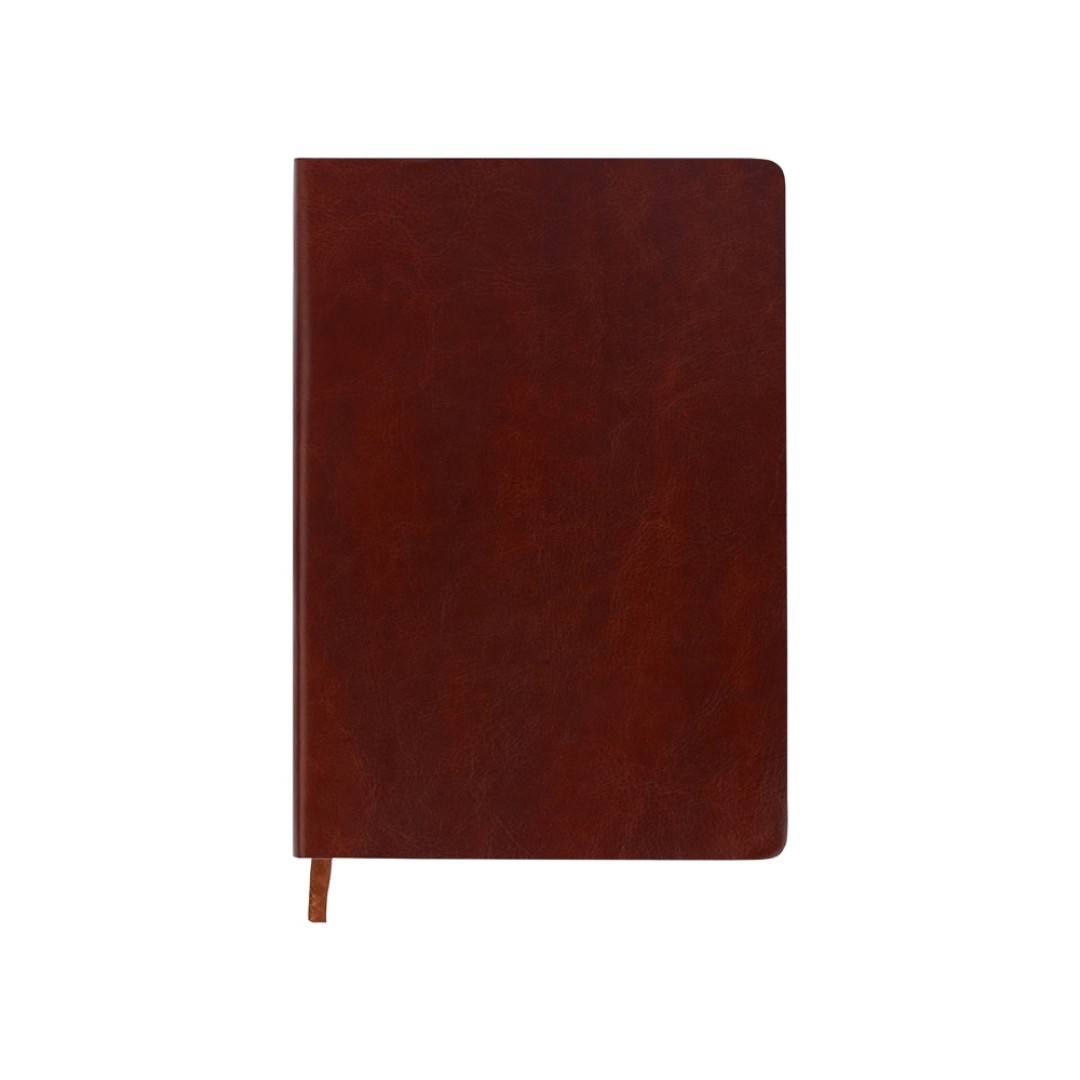 Блокнот А5 «Fabrizio», 80 листов, цветной срез, коричневый