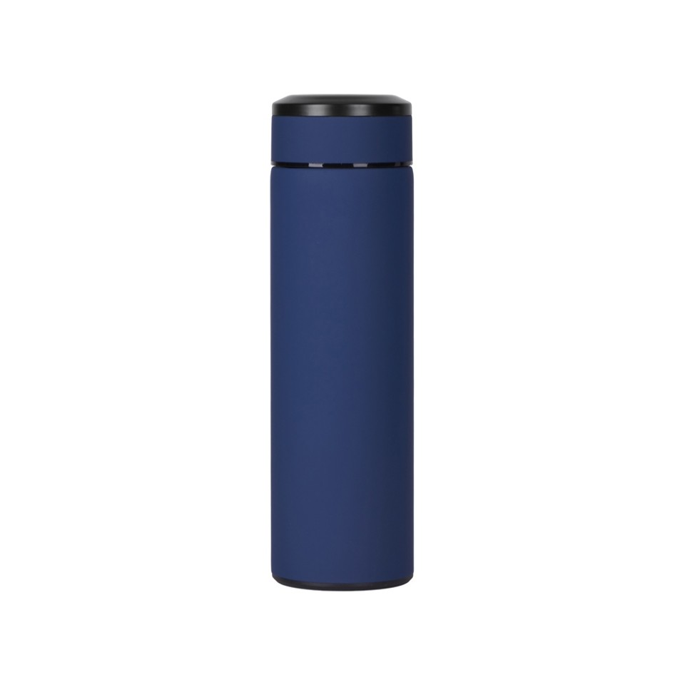 Вакуумный термос "Vacuum Flask C1", soft touch, 420мл, темно-синий