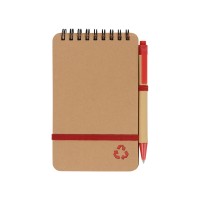 Набор канцелярский с блокнотом и ручкой "Masai", красный