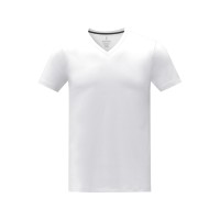 Somoto Мужская футболка с коротким рукавом и V-образным вырезом , белый