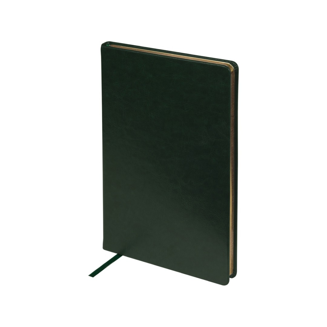 Ежедневник недатированный А5 "Megapolis Nebraska", зеленый с золотым обрезом