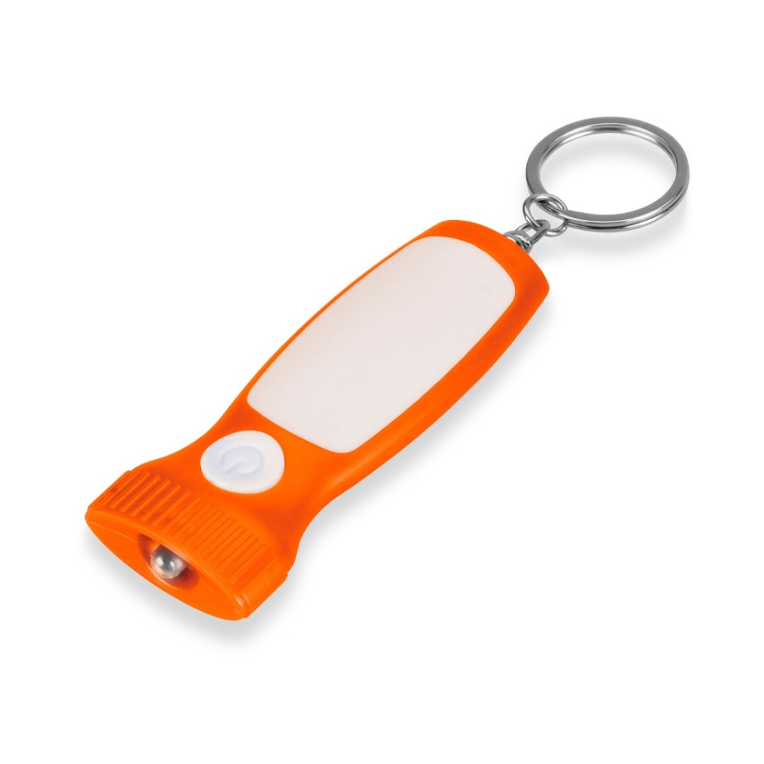 Брелок-фонарик "Каяма", оранжевый/белый