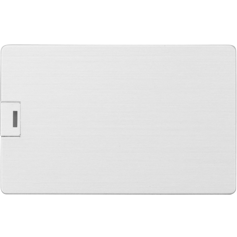 Флеш-карта USB 2.0 16 Gb в виде металлической карты "Card Metal", серебристый