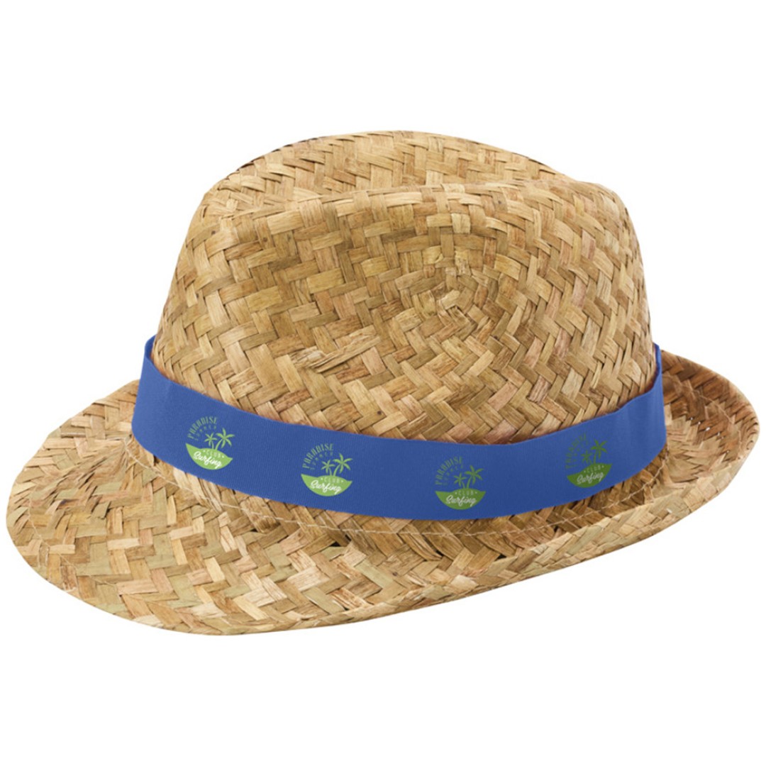Pricus соломенная шляпа - Ярко-синий / Натуральный