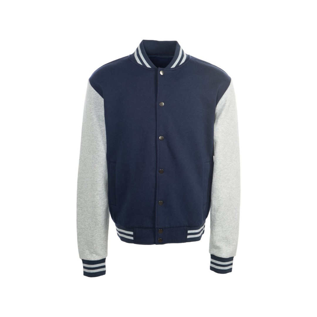 Бомбер «Oxford», темно-синий/серый меланж, унисекс