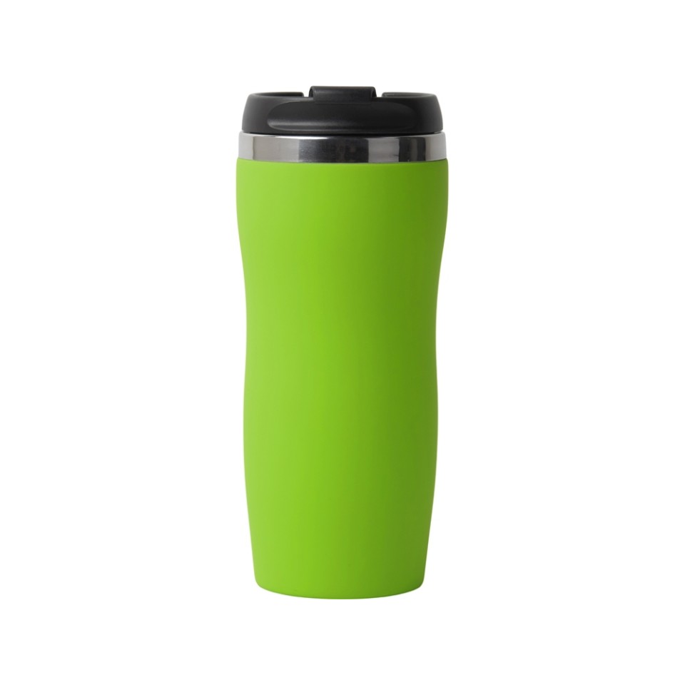Термокружка "Double wall mug C1", soft touch, 350 мл, зеленое яблоко