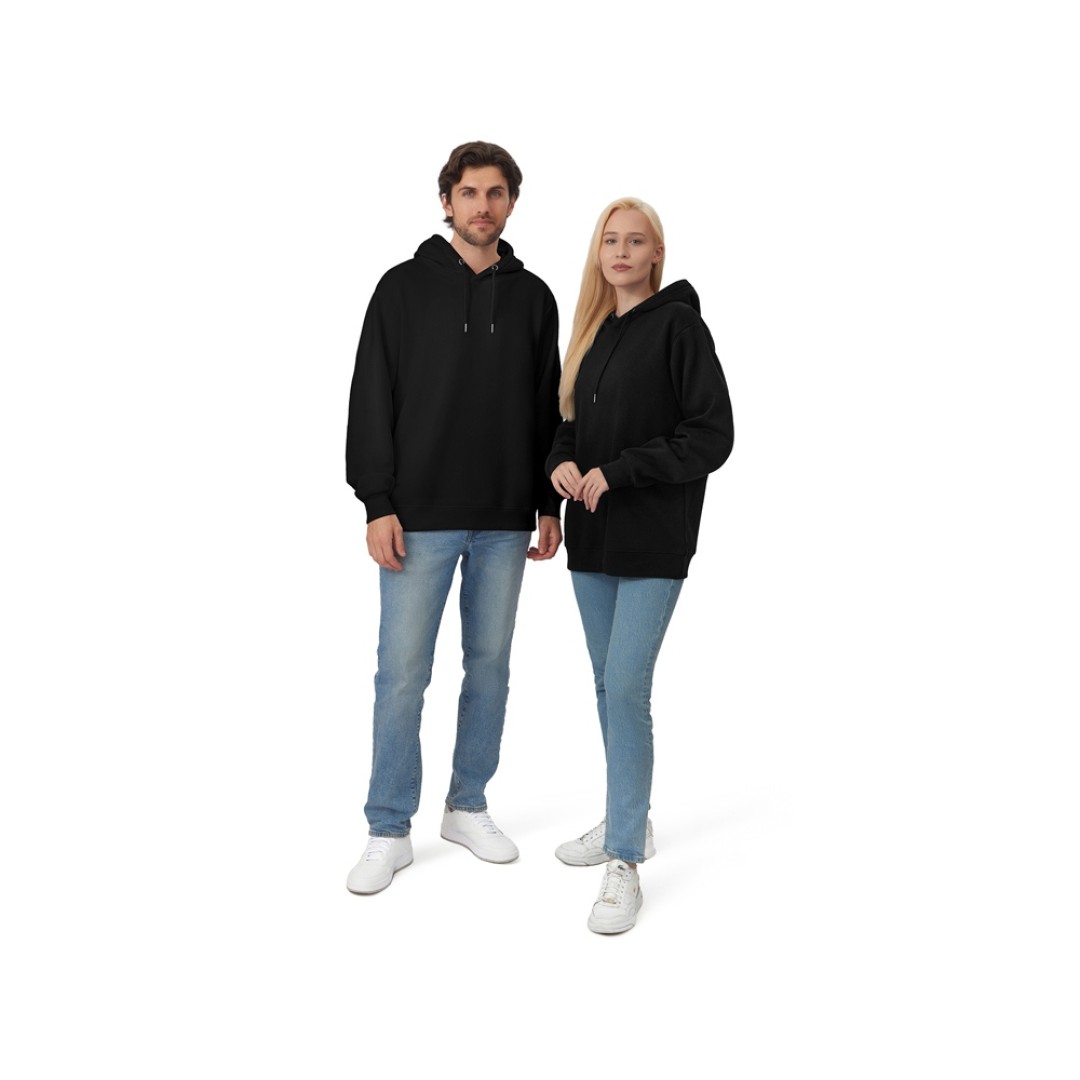 Толстовка с капюшоном оверсайз «Lisbon» унисекс, черный