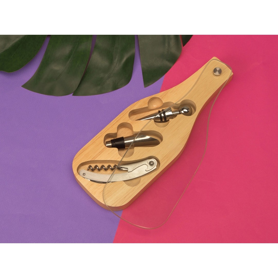 Набор аксессуаров для вина Pinotage со стеклянной крышкой