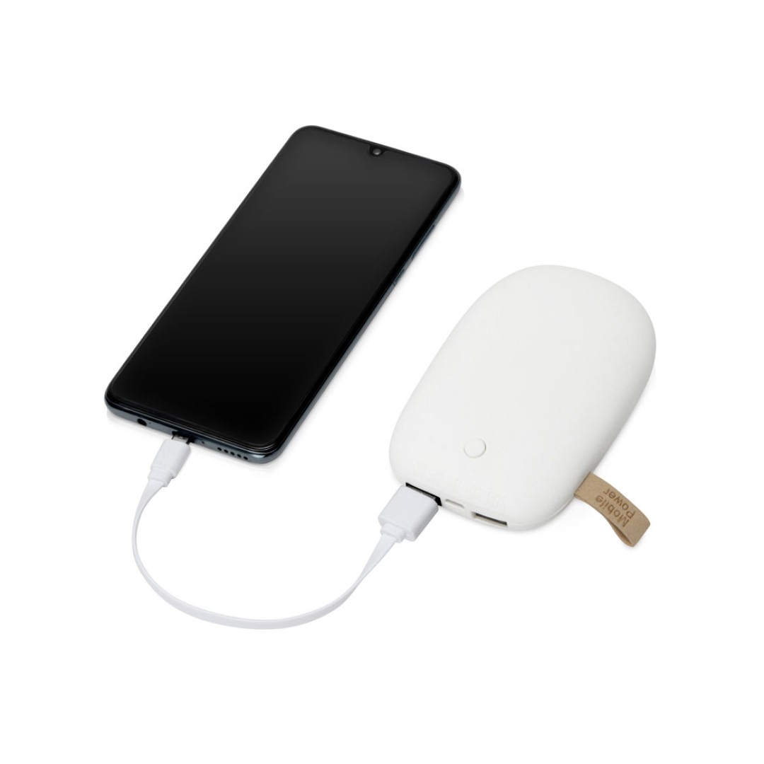 Внешний аккумулятор в форме камня «Stone», 7800 mAh, белый