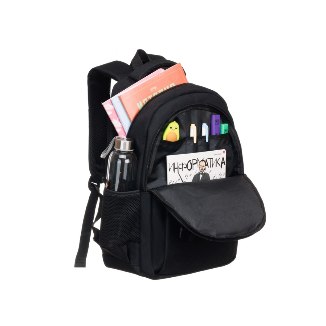 Рюкзак TORBER CLASS X, черный, полиэстер 900D, 45 x 30 x 18 см + Мешок для сменной обуви в подарок!