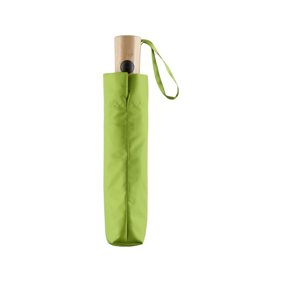 Зонт складной 5429 koBrella из бамбука, полуавтомат, лайм