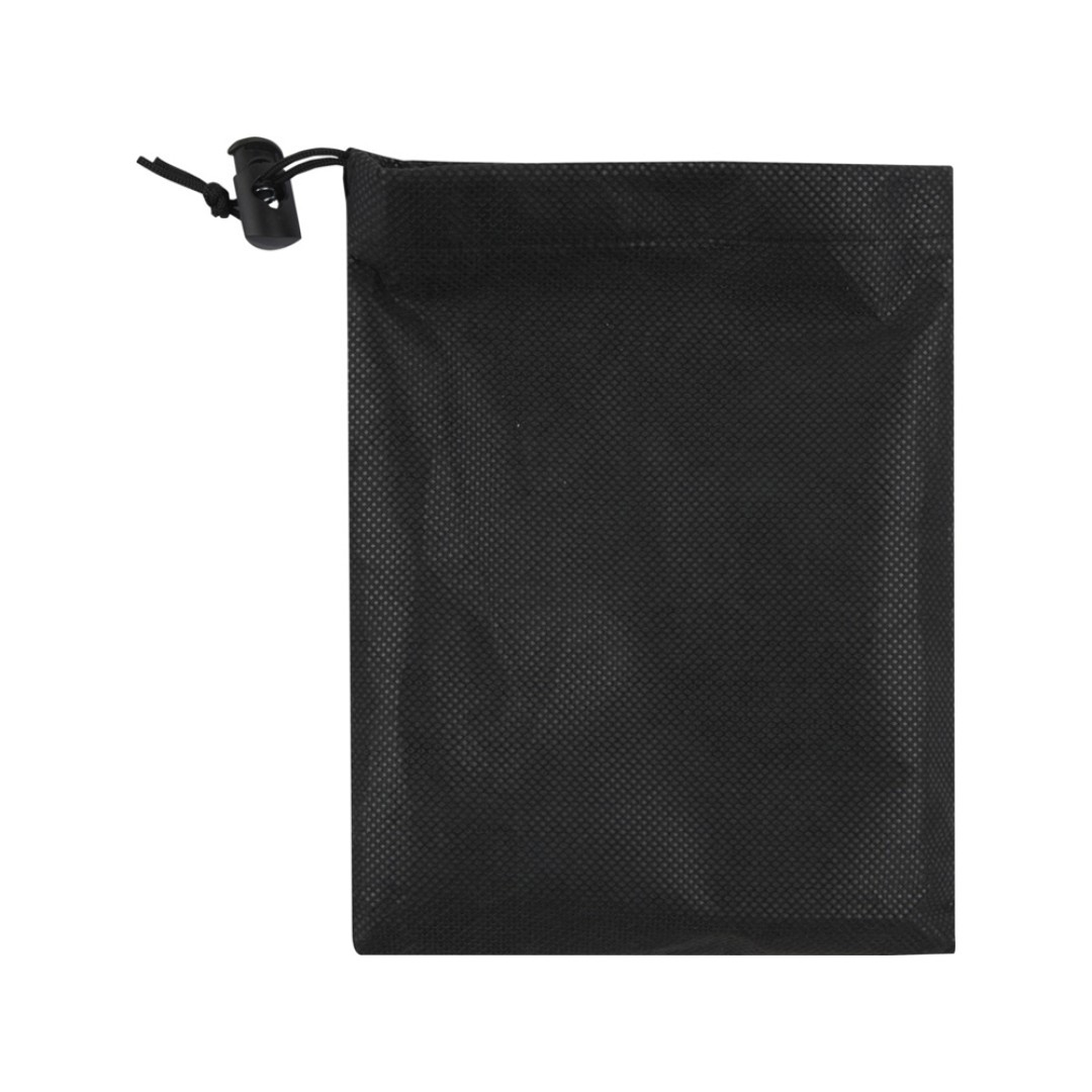 Lucas спортивное полотенце из переработанного полиэстера 70х140 см - сплошной черный