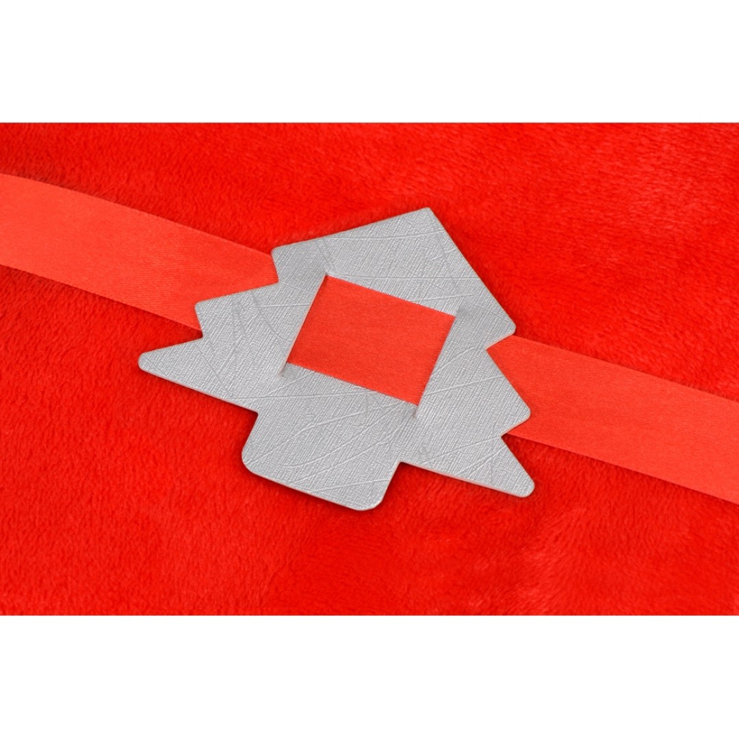 Новогодняя бирка для пледов "Елочка", серебристый