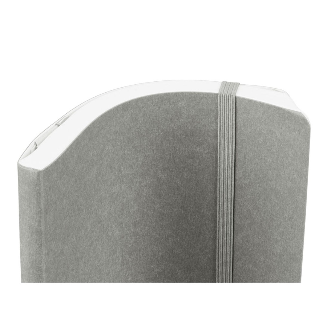 Блокнот из моющегося крафта и каменной бумаги А5 "Fleekstone", гибкая обложка, серый