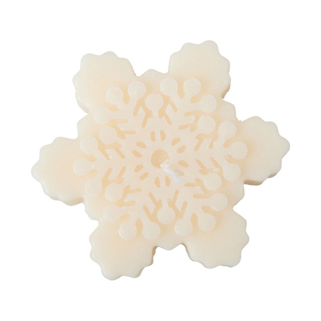 Свеча "Снежинка", молочный