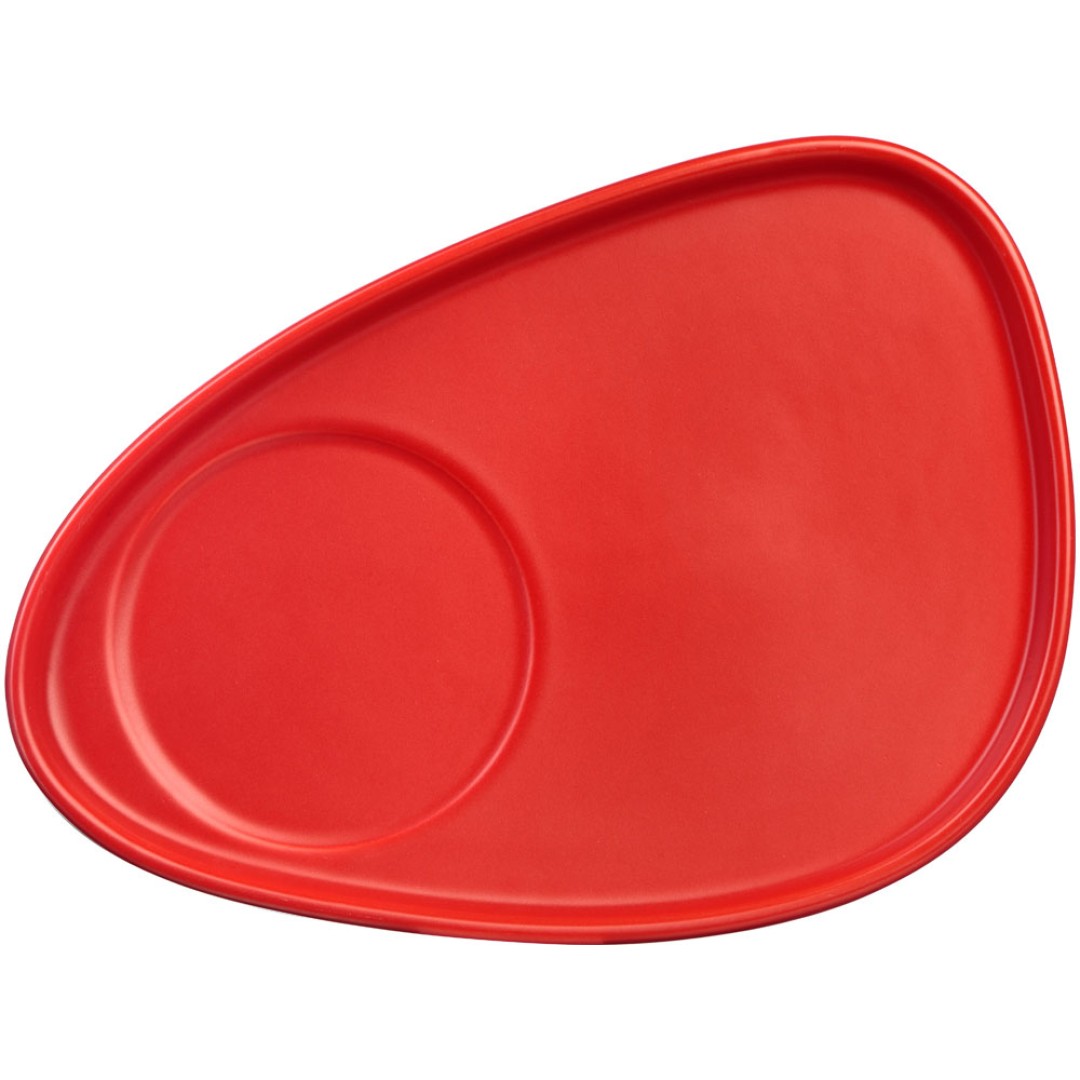 Чайная пара "Brighton" : блюдце овальное, чашка, коробка, красный