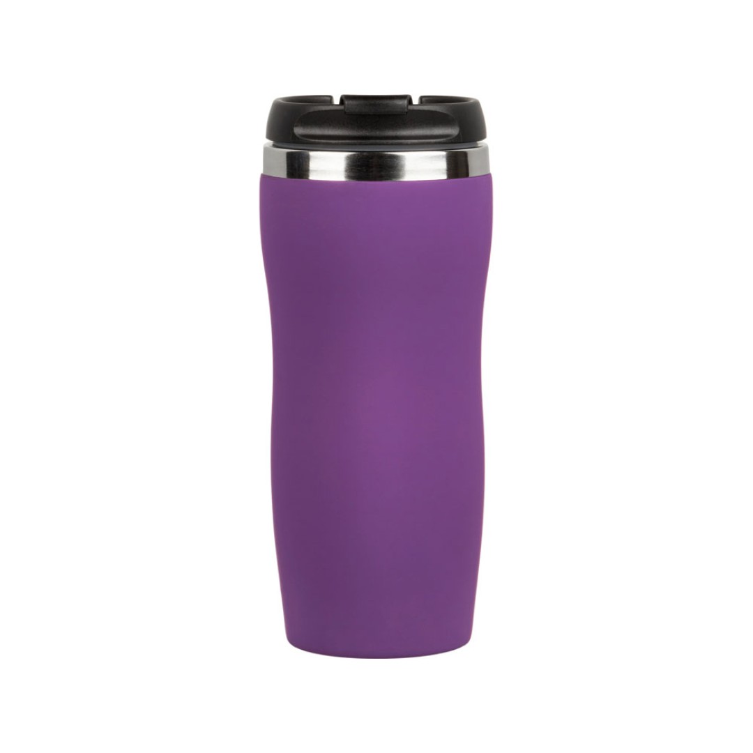 Термокружка "Double wall mug C1", soft touch, 350 мл, фиолетовый (Р)