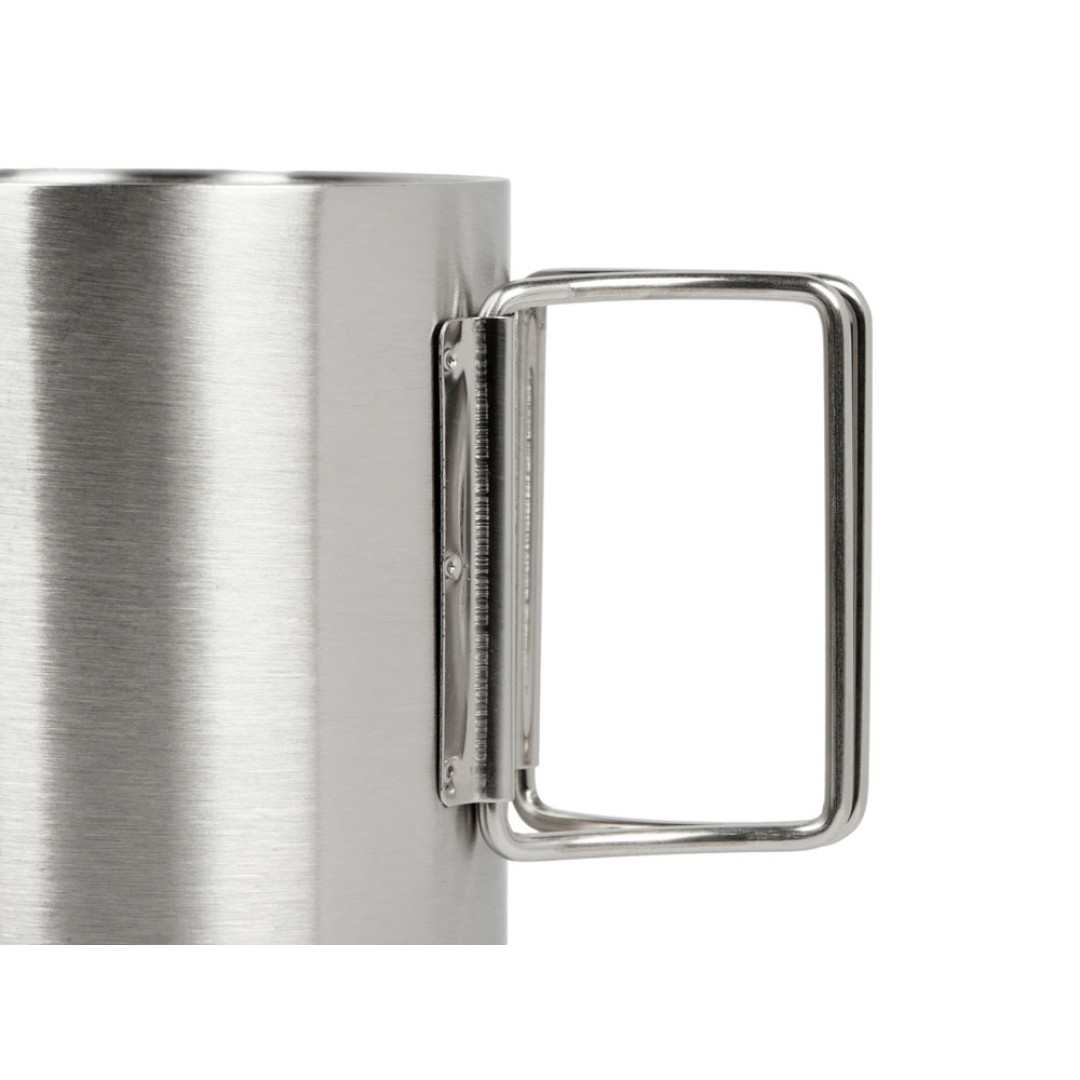 Стальная кружка с двойными стенками и складными ручками "Kamchatka"