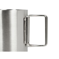 Стальная кружка с двойными стенками и складными ручками "Kamchatka"