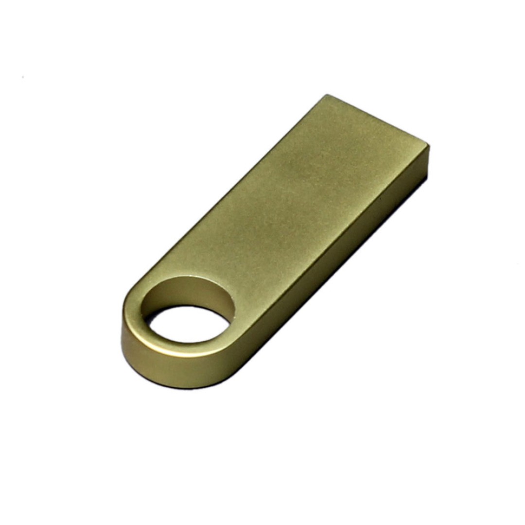 USB 3.0-флешка на 128 Гб с мини чипом и круглым отверстием, золотистый