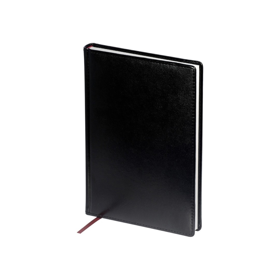 Ежедневник недатированный А5 "Sidney Nebraska", черный (белый обрез)