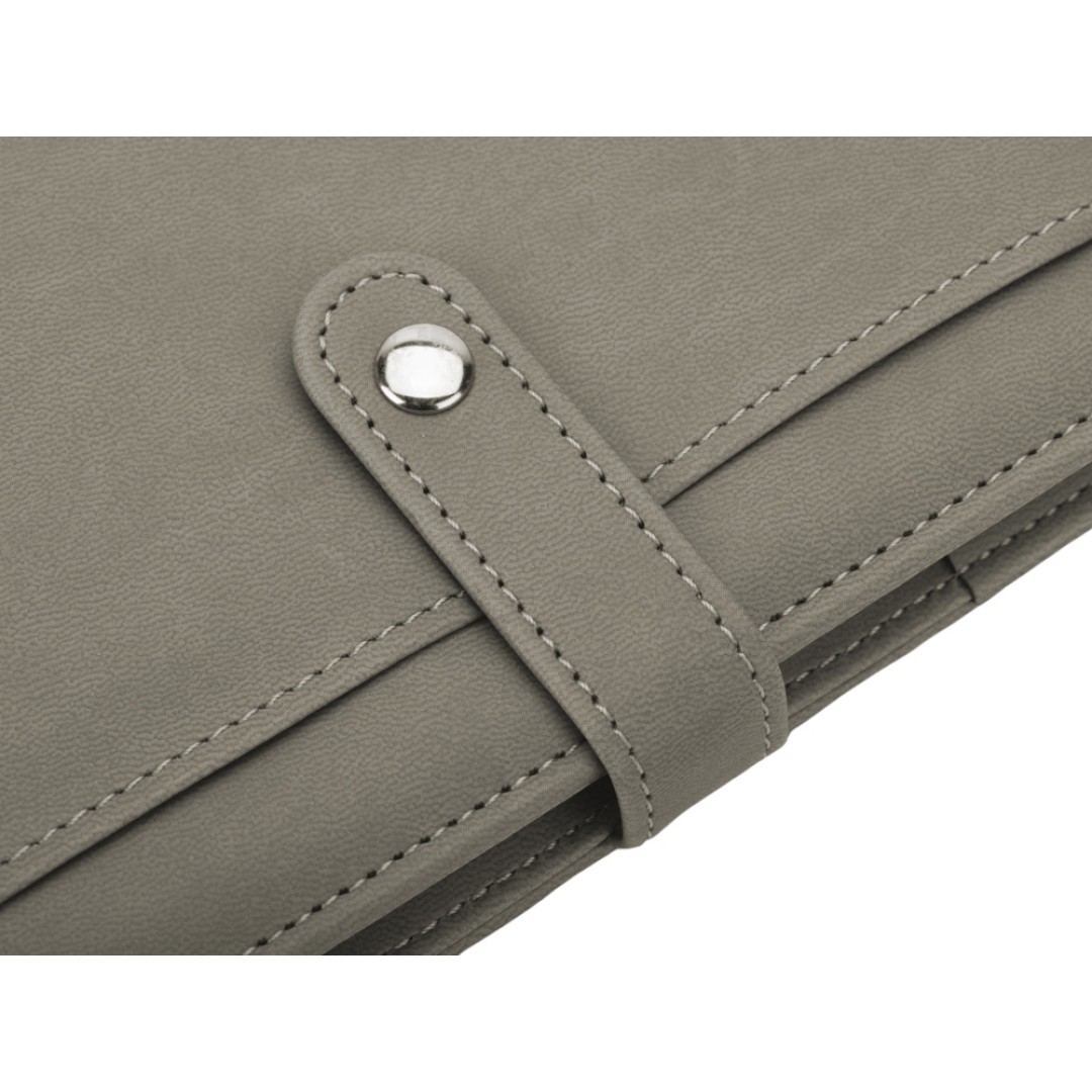 Блокнот-кошелек с сменным блоком А6 "Wall Street", 64 листа, темно-серый