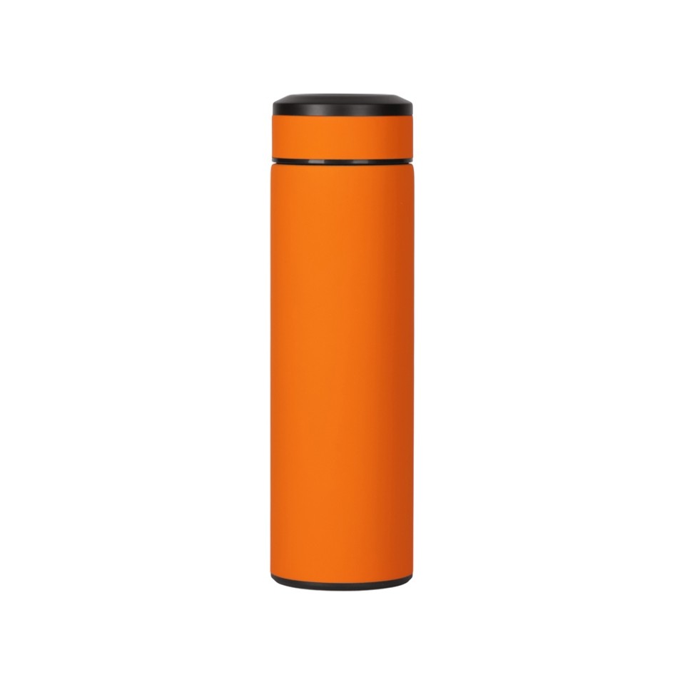 Вакуумный термос "Vacuum Flask C1", soft touch, 420мл, оранжевый
