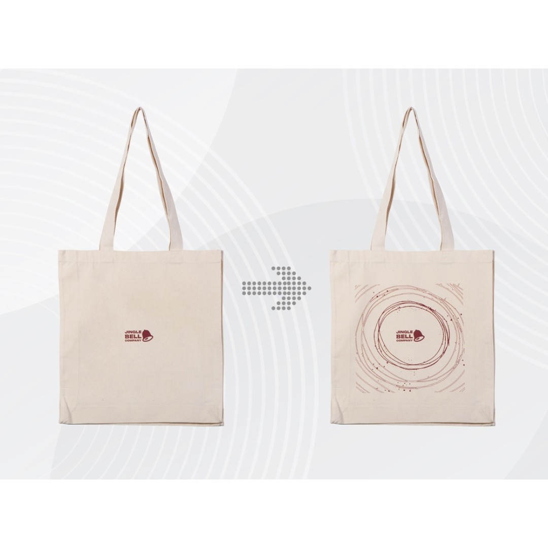 Сумка «Donny» с донной складкой и парусиновыми ручками, натуральный, с DTF (полноцвет)