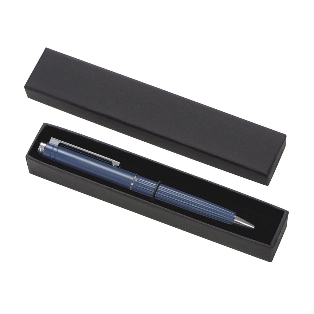 Шариковая металлическая ручка с анодированным слоем "Monarch", темно-синяя