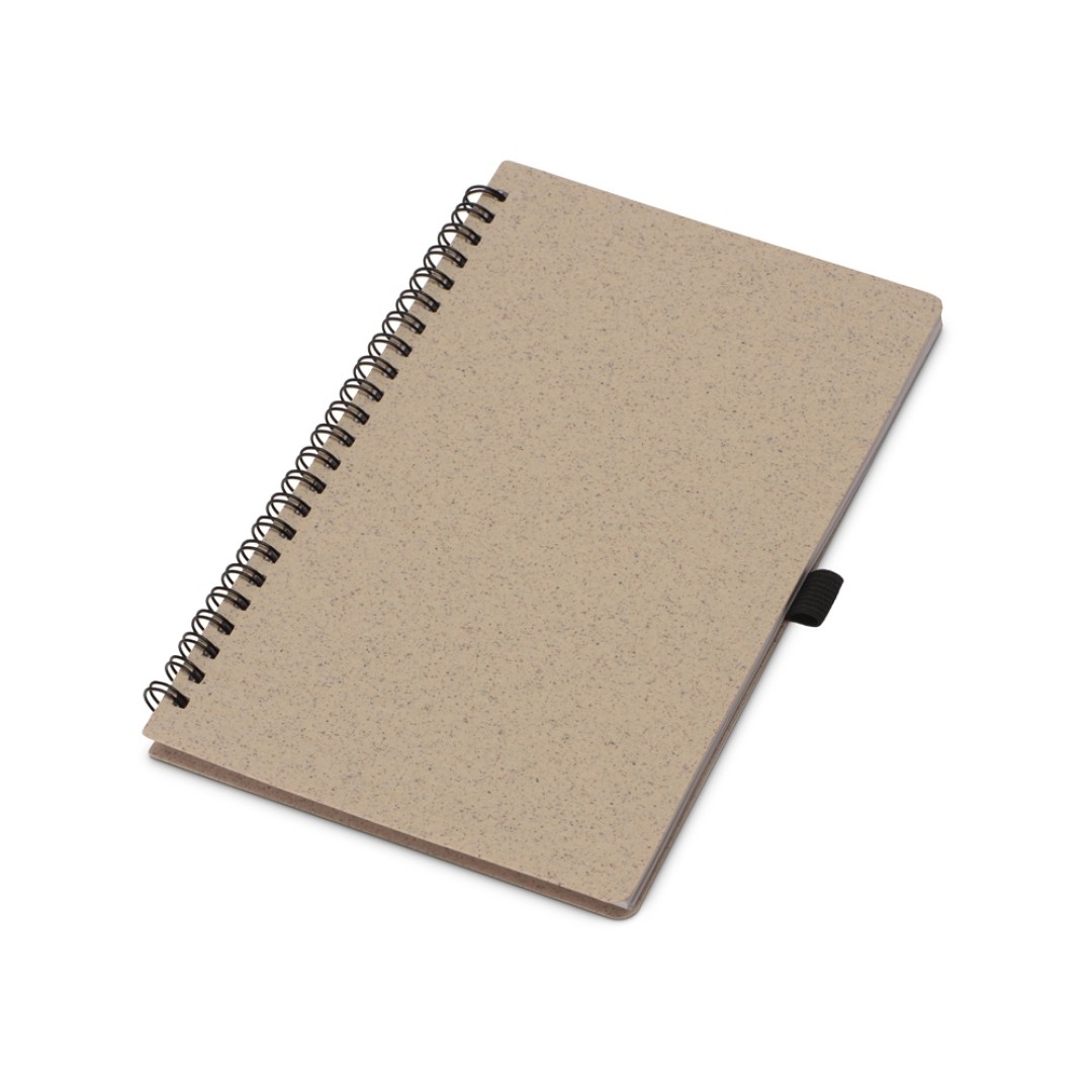 Блокнот А5 «Toledo M», бежевый + ручка шариковая «Pianta» из пшеничной соломы, бежевый