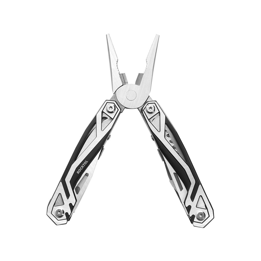 Мультитул Rocktol 21 в 1 с пружинными плоскогубцами, нержавеющая сталь, нейлоновый чехол