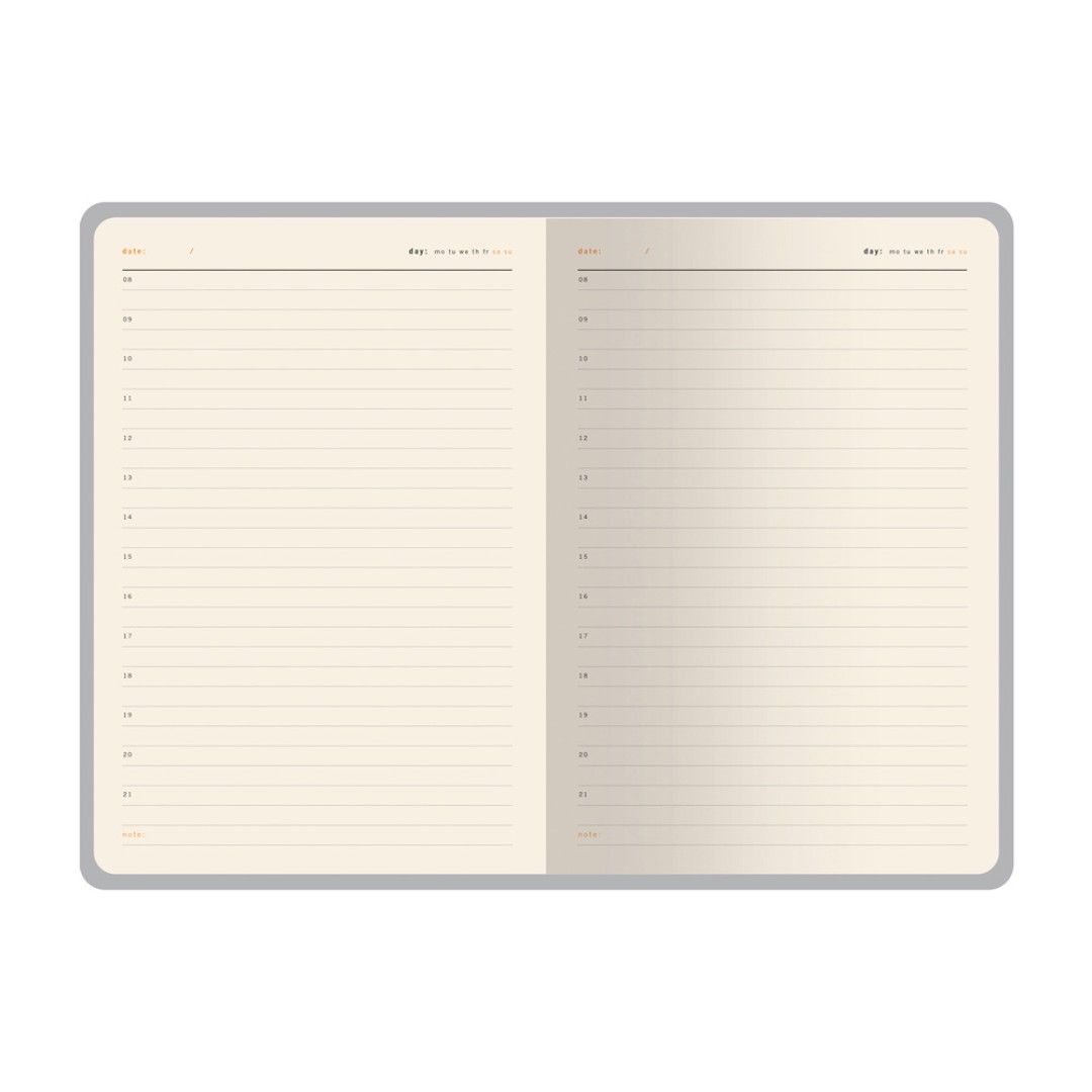 Ежедневник недатированный А5 "Boston", черный (желтый обрез)