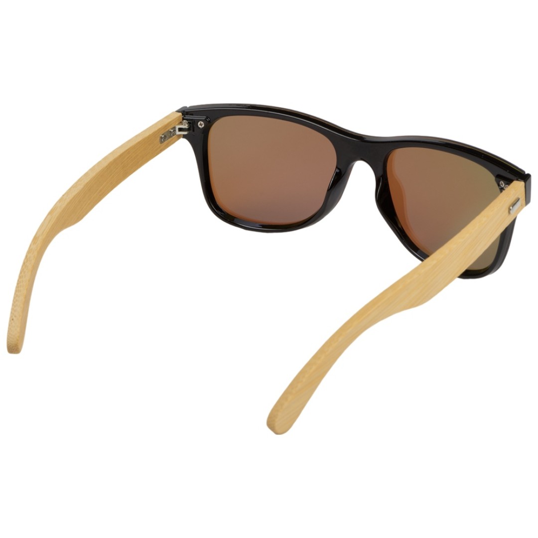 Солнцезащитные очки из бамбука с зеркальной линзой "Rockwood Motion", синий