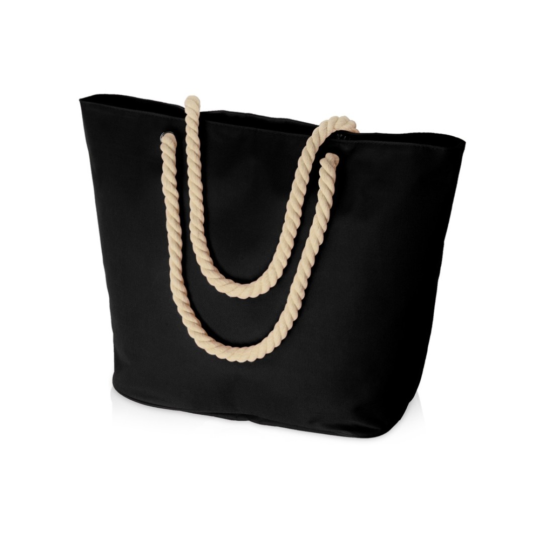 Сумка «Seaside» для шопинга и пляжа с широким дном, черный