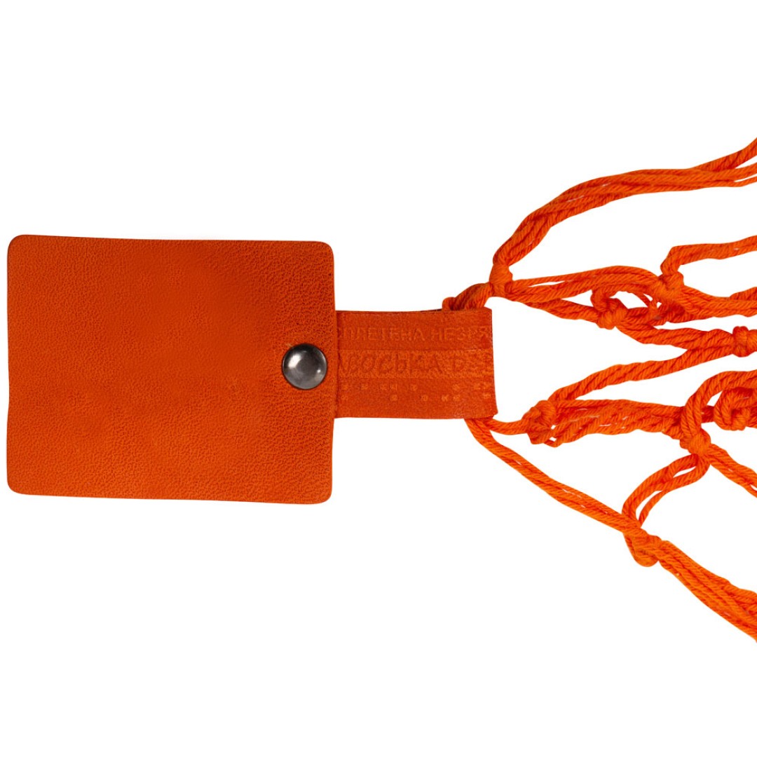 Авоська Dream М "old style" 15 литров с кожаными ручками, оранжевый (5)