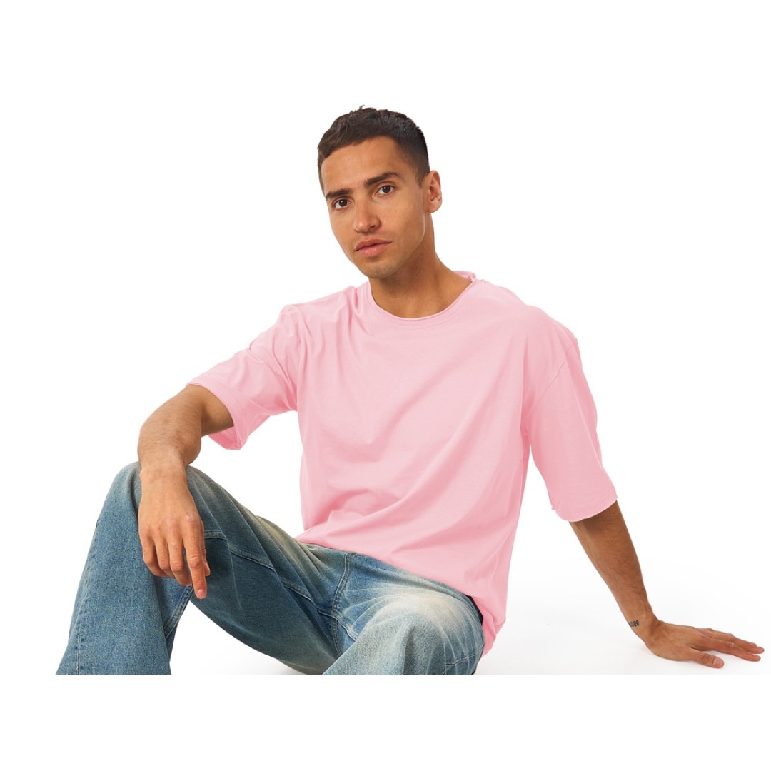 Футболка оверсайз «Liyon» унисекс, розовый